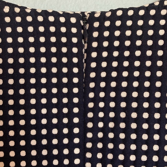McGinn Womens Size 6 Cora Polka Dot Navy White Mini Tank Dress Structured Square - Picture 7 of 15